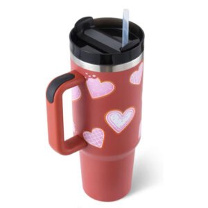 40oz Insulated Tumbler with Straw & Handle